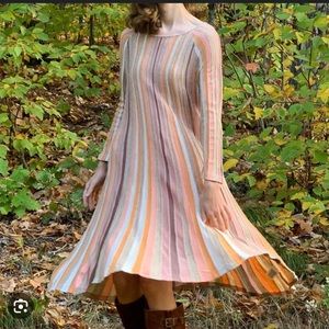 NWT Anthropologie Moth striped Nora dress in peach size XS